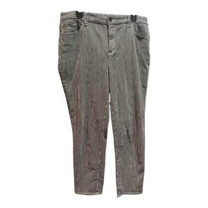 Chicos So Slimming Jeans Sz 2.5 (14) Large Blue White Pinstripe Chico’s Pant EUC